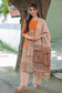 Block printed kalamkari cotton Maternity 3 pc chudidhar set [ Top with center zip, pant and dupatta] - Orange  Kalamkari