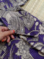 Block printed kalamkari cotton Maternity 2 pc chudidhar set [ Top with double side zip, and dupatta - Violet and sandal flower