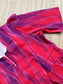 Premium Cotton - Feeding/ Maternity Maxi/Gown - Cotton lining /Center zip -Collar Red and violet