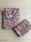 Block printed kalamkari cotton Maternity 2 pc chudidhar set [ Top with center side zip, and dupatta - Leaf red kalamkari (side open top)