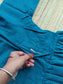Mul Mul Cotton - Feeding/ Maternity Maxi/Gown - Cotton lining /Double side zip -     Blue Checks