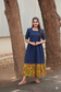Premium Muslin- Feeding/ Maternity Maxi/Gown - Cotton lining /Double side zip - Royal Navy Blue