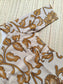 Block printed kalamkari cotton Maternity 2 pc chudidhar set [ Top with double side zip, and dupatta -Brown flower