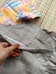 Tissue silk - Double side zip  Maternity Maxi/Gown - Festival Collection - Grey and multi color