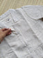 Crinkle viscose fabric - Feeding/ Maternity Maxi/Gown - Cotton lining /Center zip -Collar white