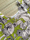 Block printed kalamkari cotton Maternity 2 pc chudidhar set [ Top with double side zip, and dupatta - Yazhi Green