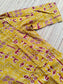 Block printed kalamkari cotton Maternity 2 pc chudidhar set [ Top with double side zip, and dupatta - Yellow fish