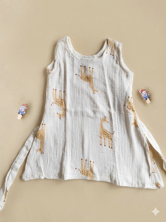 1 to  2 Years Girl baby dress- Cotton  / Muslin   (Pack of Three)