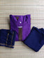 Handloom chetti nadu  cotton Maternity 3 pc chudidhar set [ Top with center zip, pant and dupatta] -  purple