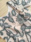 Block printed kalamkari cotton Maternity 2 pc chudidhar set [ Top with double side zip, and dupatta - Grey Flower