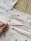 Onam special Maternity 2 pc chudidhar set [ Top with double side zip, and pant] -White and Blue butta