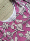 Block printed kalamkari cotton Maternity 2 pc chudidhar set [ Top with double side zip, and dupatta - Pink Flower
