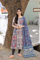 Block printed kalamkari cotton Maternity 2 pc chudidhar set [ Top with double side zip, and dupatta - Pink and blue