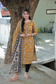 Block printed kalamkari cotton Maternity 2 pc chudidhar set [ Top with double side zip, and dupatta - Yellow flower