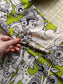 Block printed kalamkari cotton Maternity 2 pc chudidhar set [ Top with double side zip, and dupatta - Yazhi Green