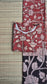 Block printed kalamkari cotton Maternity 2 pc chudidhar set [ Top with double side zip, and dupatta - Red flower