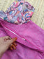 Kadhi silk cotton- Maternity Maxi/Gown - Festival Collection - Pink flower