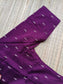 Raw silk Maternity 3 pc chudidhar set [ Top with center side zip,  Pant and dupatta - Violet ( Side open top)