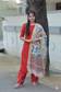 Coordset - Raw silk Maternity 3 pc  festival kurti  set [ Top with center zip, pant and dupatta ] - Deep Red