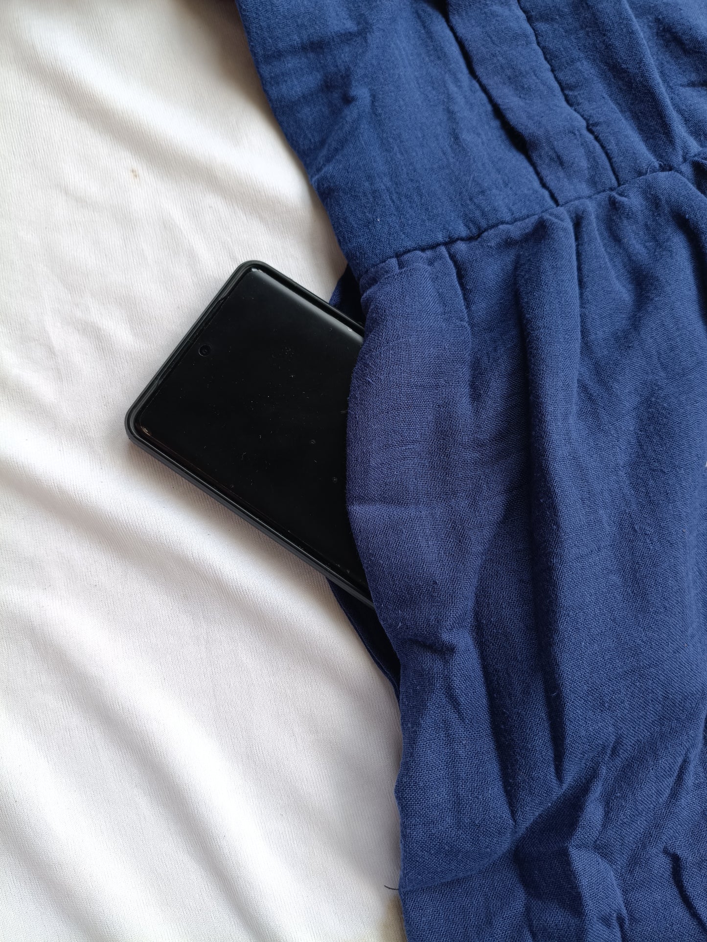 Premium Muslin- Feeding/ Maternity Maxi/Gown - Cotton lining /Double side zip - Royal Navy Blue