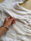 Premium  Muslin- Feeding/ Maternity Maxi/Gown - Cotton lining  / Double side zip  - White
