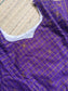 Raw silk Maternity Maxi/Gown - Festival Collection - Chettinad purple checks