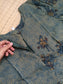 Kalamkari Cotton  A line Maternity Feeding Kurti /Center Zip(Dress length 45 inches)- Blue line