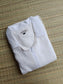 Dobbi cotton - Feeding/ Maternity Maxi/Gown - Cotton lining /Center zip -Collar Self White - photoshoot/Baptism