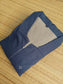 Prewashed Handloom Jamdani - Maternity / Feeding - Maxi/Gown - Cotton Lining - Center zip- Collar Dark blue