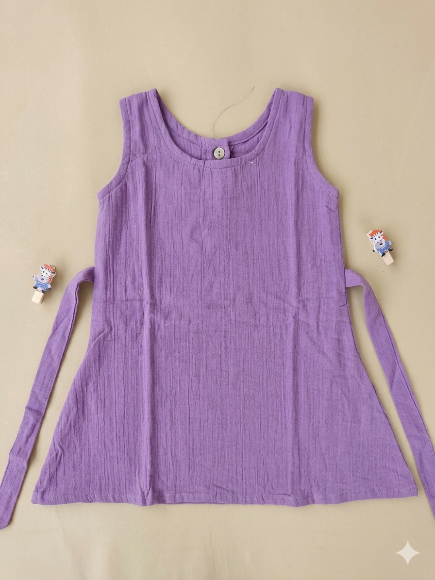 1 to  2 Years Girl baby dress- Cotton  / Muslin  (Pack of Three)