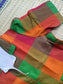 Madras checks Cotton - Feeding/ Maternity Maxi/Gown - Cotton lining /Center zip -Collar multi color