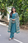 Raw Silk Maternity 3 Pc Chudidhar Set – Blue /Double side Zip (Side Open Top)