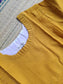 Cotton Maternity/Feeding Midi/Gown - Self light yellow ( full length cotton lining)