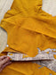 Block printed kalamkari cotton Maternity 2 pc chudidhar set [ Top with center side zip, and dupatta -  Yellow