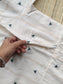 Onam special Maternity 2 pc chudidhar set [ Top with double side zip, and pant] -White and Green butta