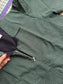 Prewashed handloom Cotton - Feeding/ Maternity Maxi/Gown - Cotton lining /Center zip -Collar Small green checks