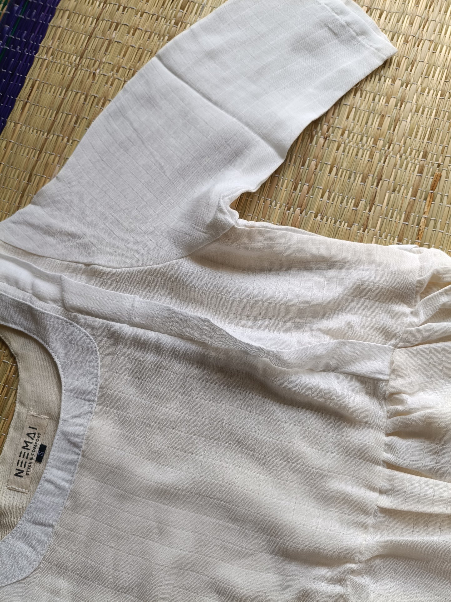 Premium  Muslin- Feeding/ Maternity Maxi/Gown - Cotton lining  / Double side zip  - White