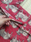 Block printed kalamkari cotton Maternity 2 pc chudidhar set [ Top with double side zip, and dupatta - Red pichwai