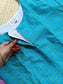 Maternity 3 pc chudidhar set [ Top with center zip, pant and dupatta] - Blue checks
