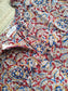 Block printed kalamkari cotton Maternity 2 pc chudidhar set [ Top with center side zip, and dupatta - Leaf red kalamkari (side open top)