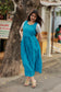 Soft silk - Double side zip  Maternity Maxi/Gown - Festival Collection - Blue Bird