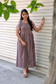 Soft silk - Double side zip  Maternity Maxi/Gown - Festival Collection - Coco Brown