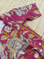 Block printed kalamkari cotton Maternity 2 pc chudidhar set [ Top with double side zip, and dupatta - Pink and yellow