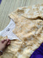 Raw silk Maternity Maxi/Gown in center zip - Festival Collection- Full cotton lining - White with purple