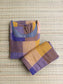 Madras check/ cotton Maternity 2 pc chudidhar set [ Top with double side zip, and Pant - Yellow and Navy blue