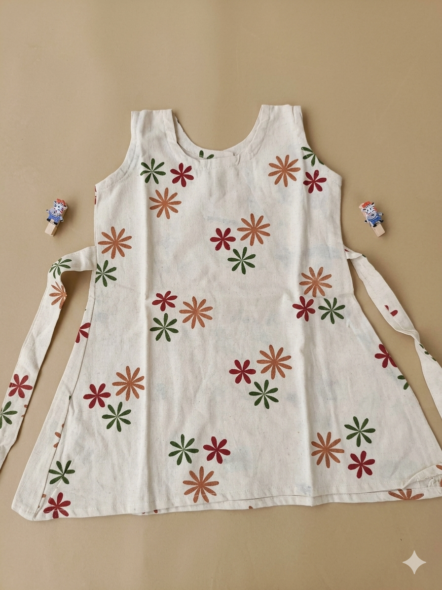 1 to  2 Years Girl baby dress- Cotton  / Muslin  (Pack of Three)