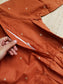 Prewashed Handloom Cotton Maternity Feeding Gown/Maxi /Double Side Zip- Orange with sandal butta