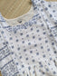 Premium  Muslin- Feeding/ Maternity Maxi/Gown - Cotton lining  / Double side zip  -White with blue flower