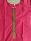 Handloom chetti nadu  cotton Maternity 3 pc chudidhar set [ Top with center zip, pant and dupatta] - Pink