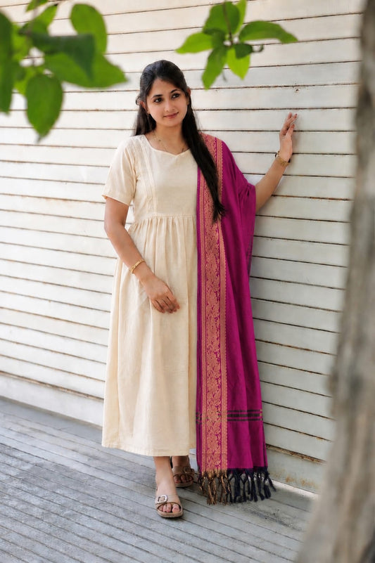 Silk Dupatta - Pink